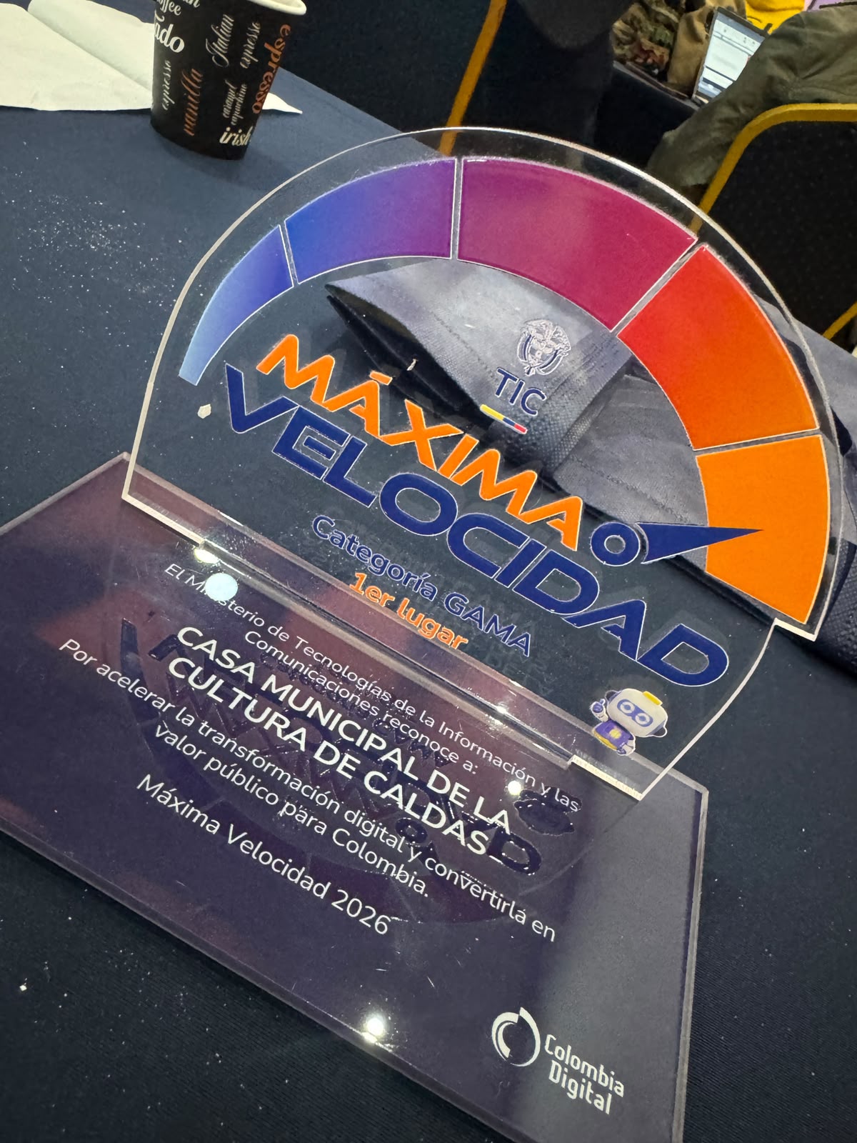 Trofeo Maxima Velocidad 2026 - Primer lugar categoria GAMA, Casa Municipal de la Cultura de Caldas